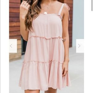 Pink Lily Blush Babydoll Dress